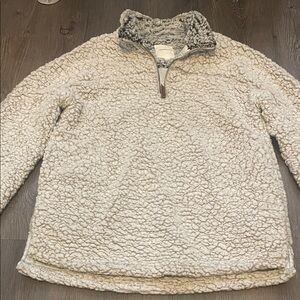 Thread‎ & Supply Cream Sherpa Zip-Up Sweater